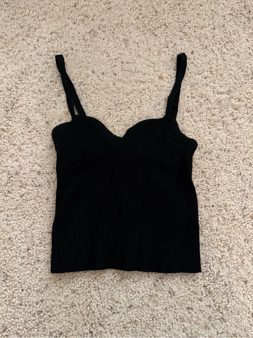 wild fable Black Ribbed Sweetheart Cami